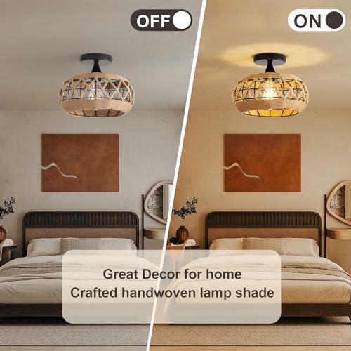 13" Flush Mount Natural Capiz Shell Ceiling Light 3 Light Mini Chandelier Gold Crystal R632963