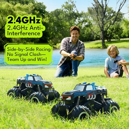 1:16 Waterproof Remote Control Monster Truck Pickup Car 4WD All Terrain Off-Road Toy A6991