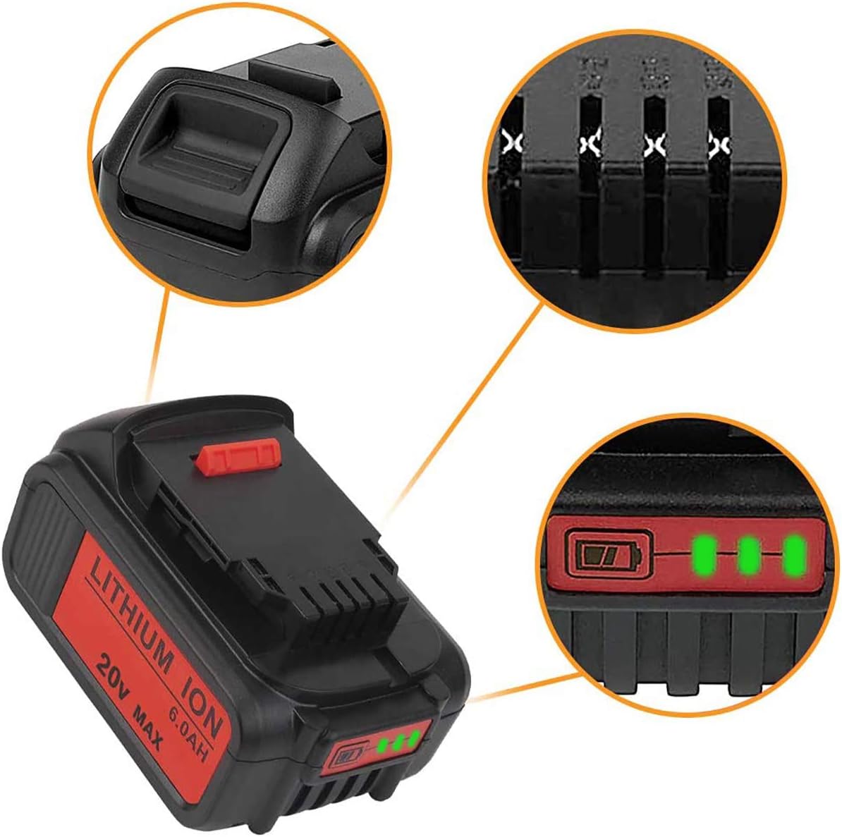 6.0Ah Lithium-ion 20V Replacement Battery K254960