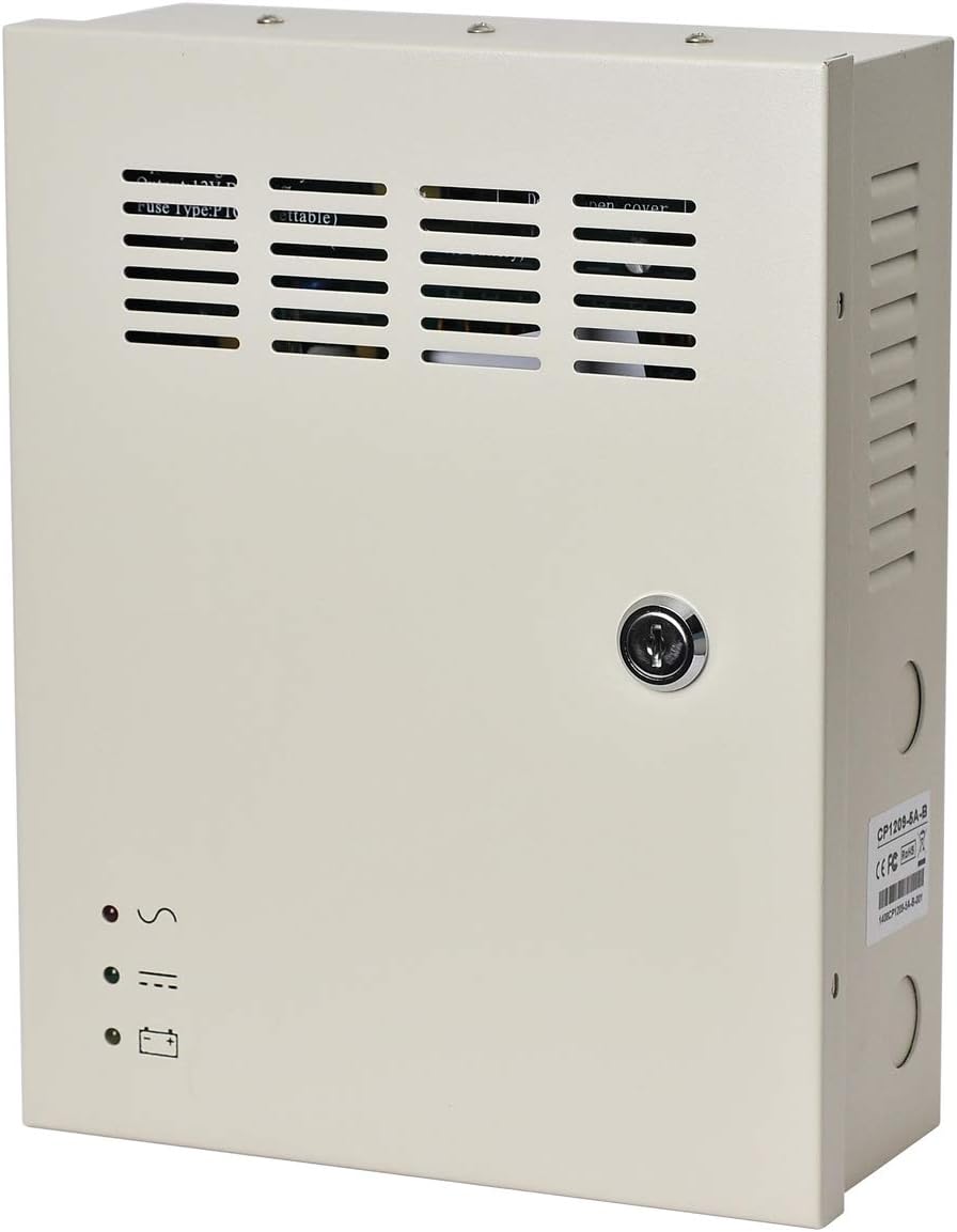 9 Channel 12V 5Amp DC Metal Boxed Cabinet Regulated UPS Power Supply Unit W72516