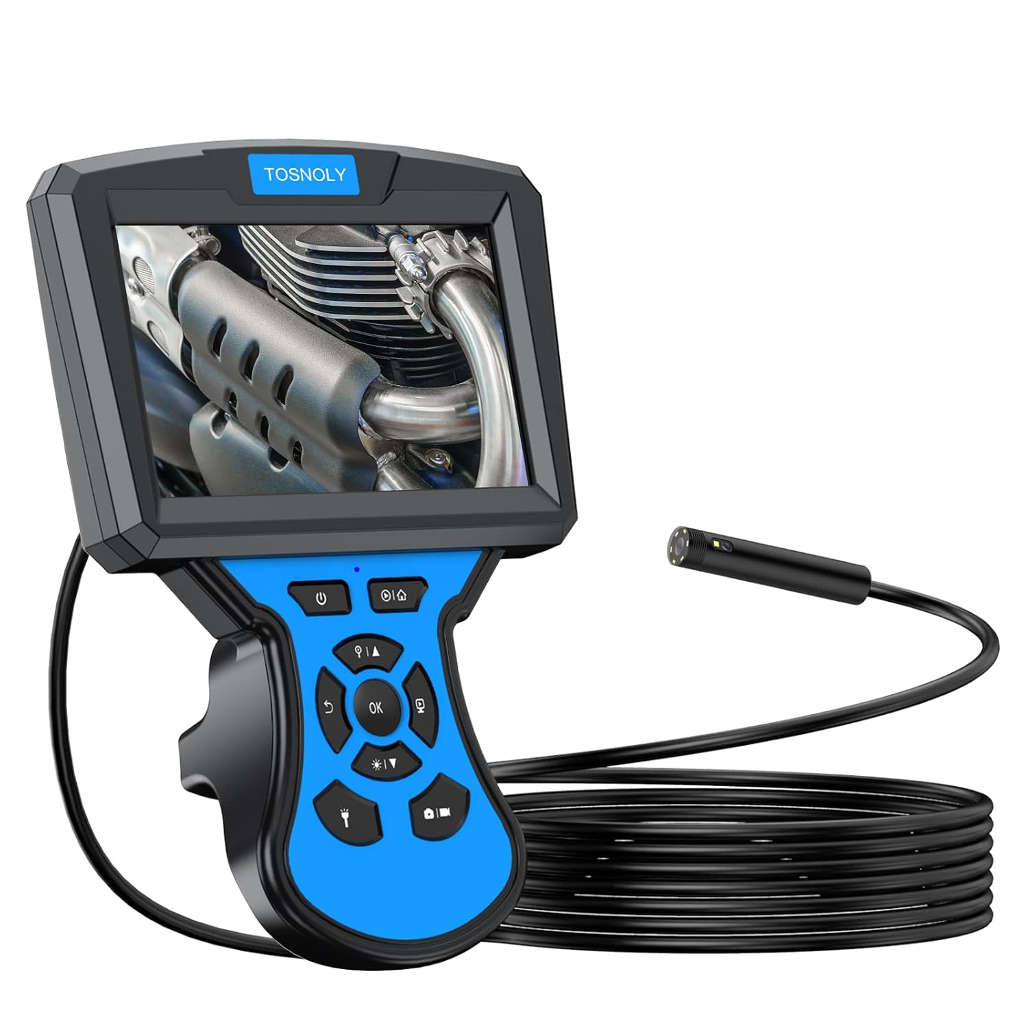 5 Inch Dual Lens Borescope Inspection Camera with 32GB Card IP67 Waterproof Z93675