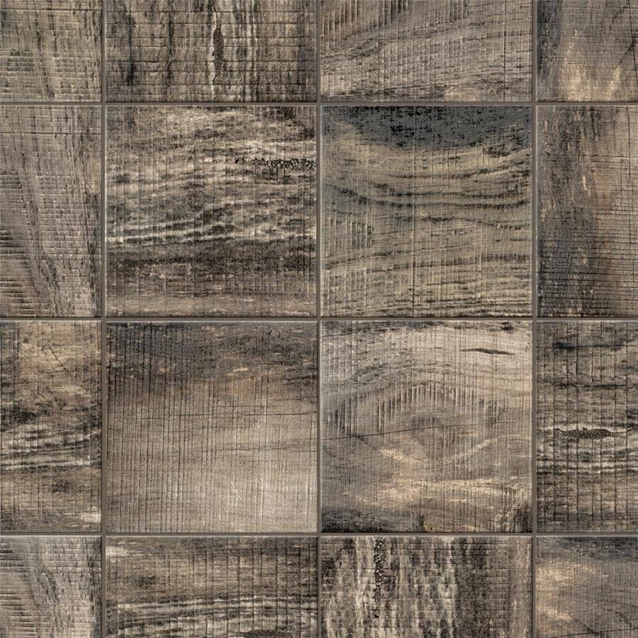 Textured Wood Timber Brown Floor and Wall Tile P15209