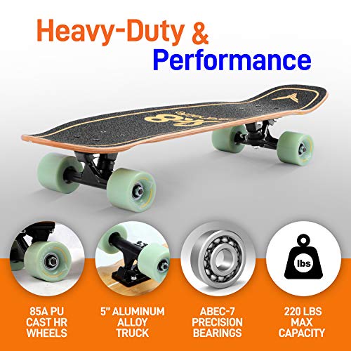 6 Ply Canadian Bamboo Maple Deck Double Kick Skateboard with 5" Aluminum Trucks Z28380