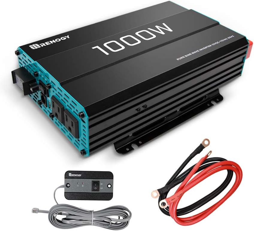 1000W Pure Sine Wave Inverter 12V DC to 120V AC Converter with USB Port U129