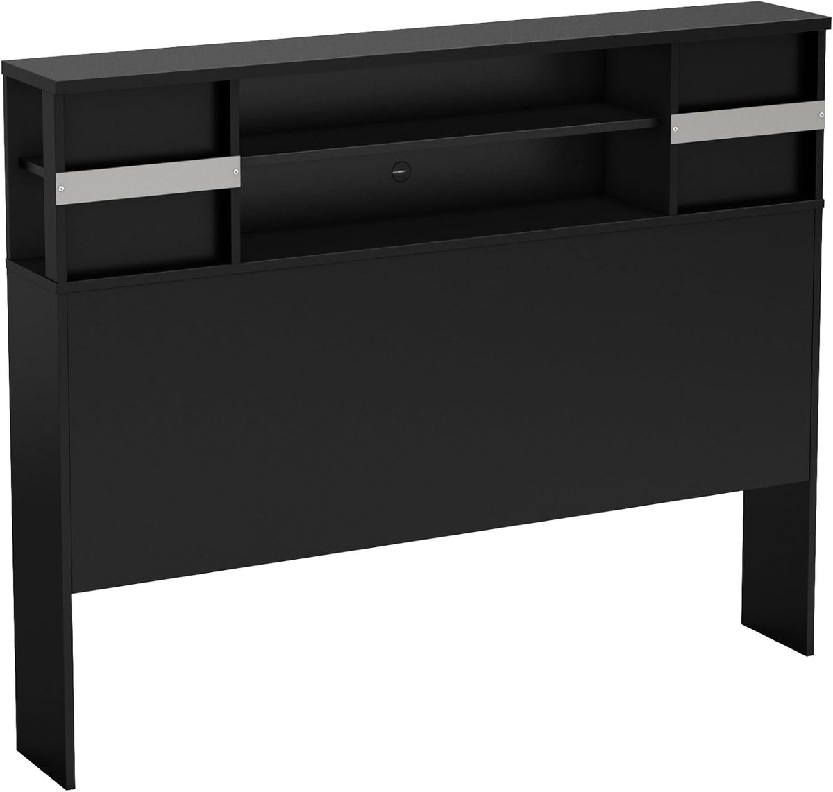 Full 54-inch Pure Black Bookcase Headboard I767867