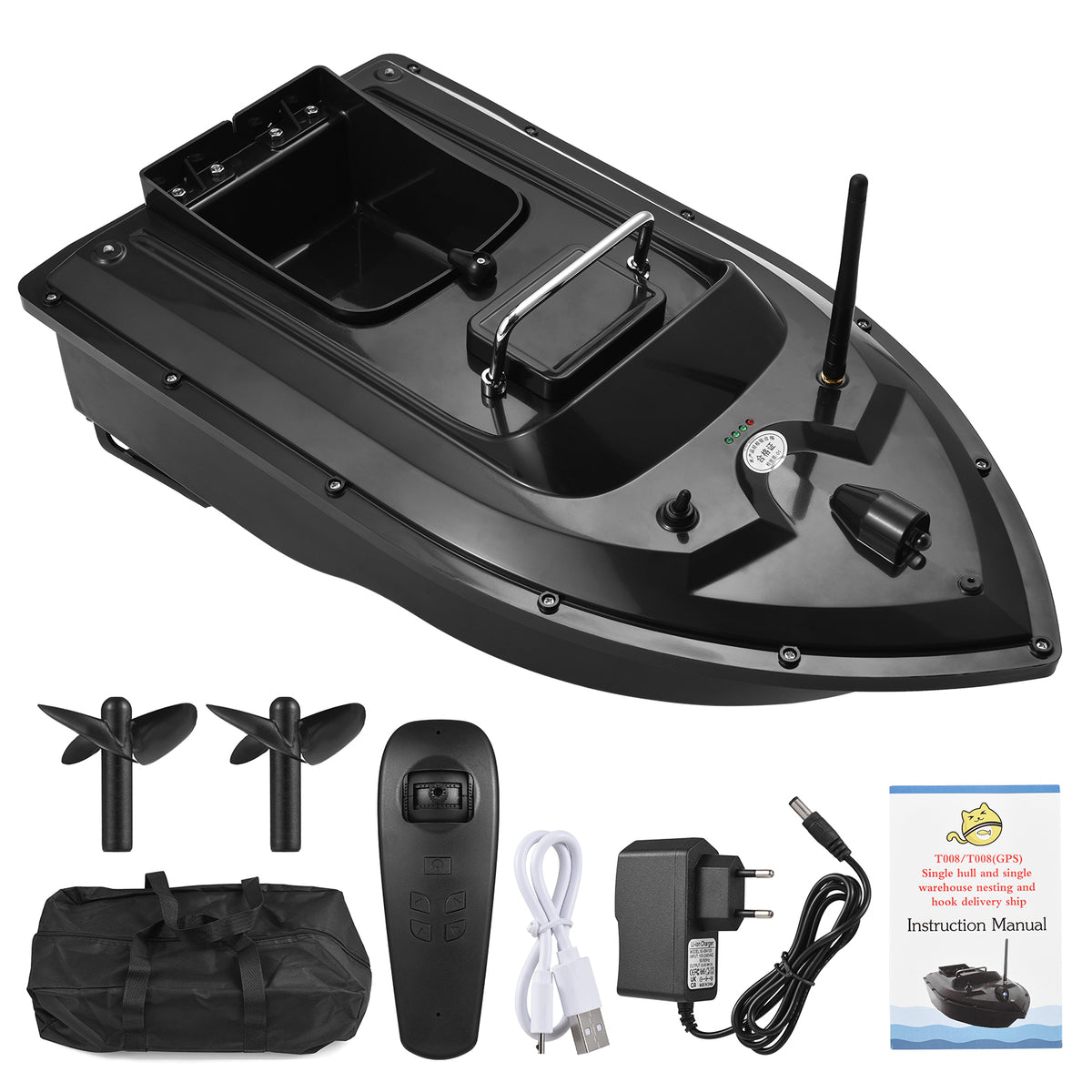 RC Bait Boat 500M Fishing Feeder Ship 1.5KG Load N219