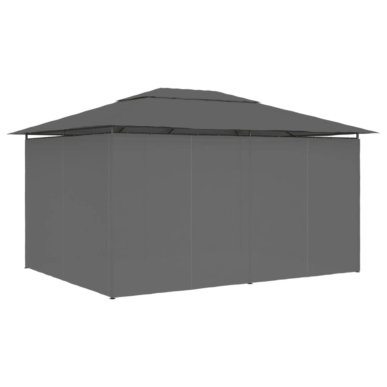 Garden Marquee with Curtains 157.4"x118.1" Anthracite N539563