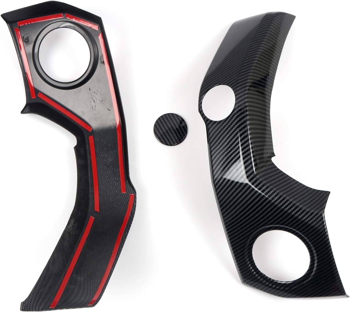 ABS Carbon Fiber Grain Center Console Air Outlet Vent Decor Cover Trim 3pcs K6851