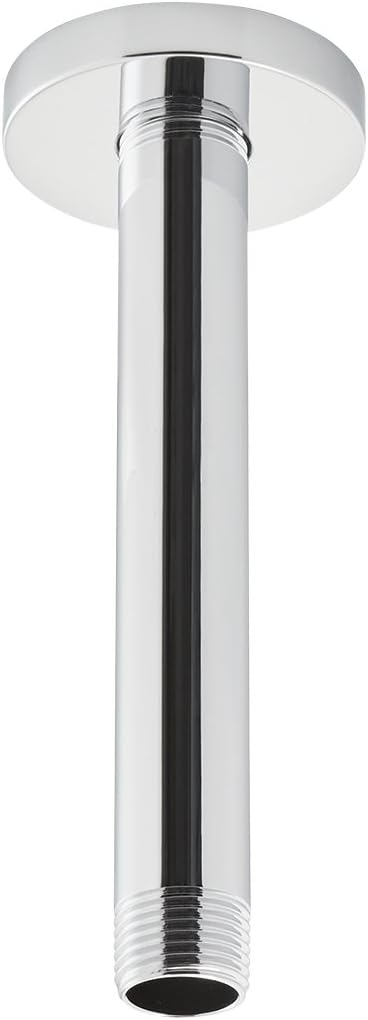Polished Chrome Wall-Mounted Shower Arm and Flange, 16-Inch, Pack of 2 O345
