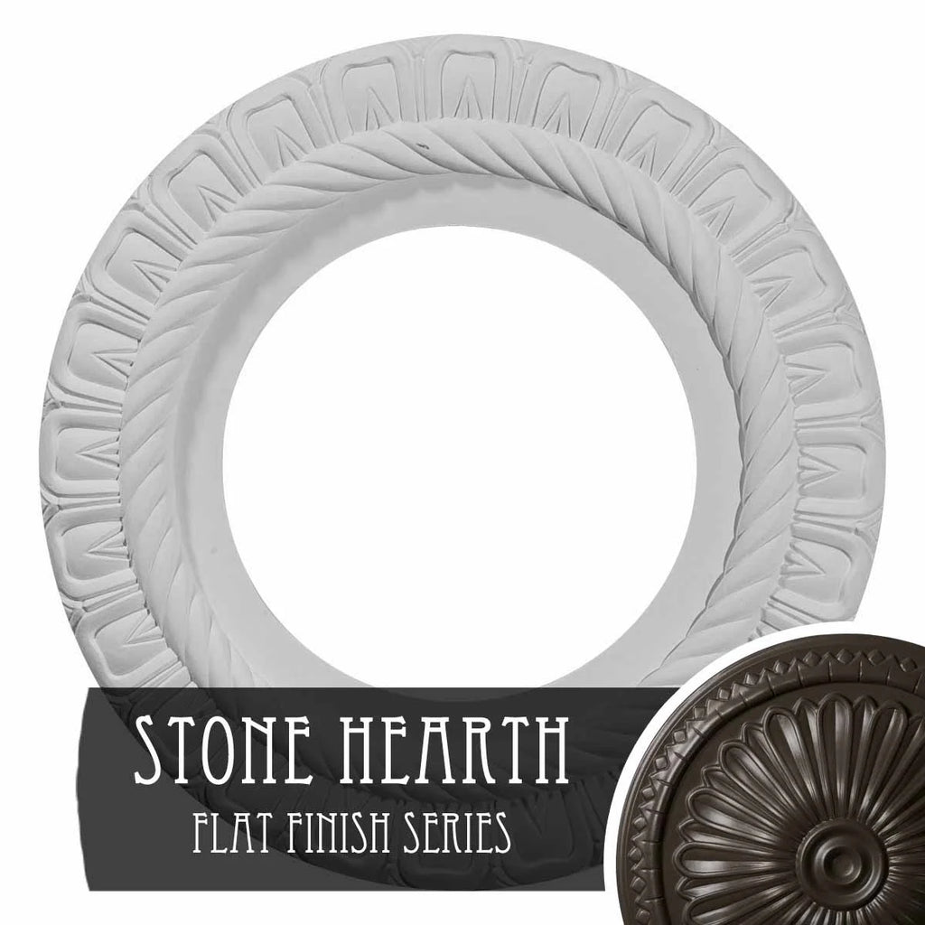 Hand-Painted Stone Hearth Ceiling Medallion D379
