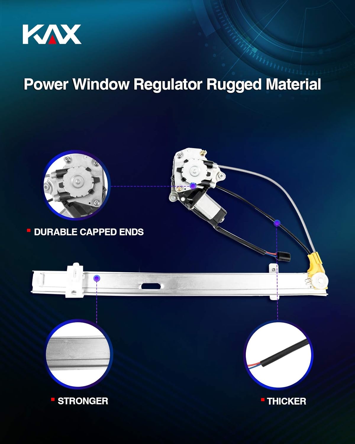 Power Window Regulator and Motor Assembly Rear Left Driver Side Pack of 2 I17392