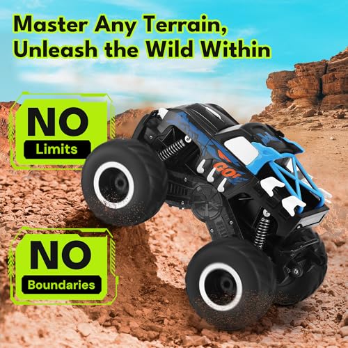 1:16 Waterproof Remote Control Monster Truck Pickup Car 4WD All Terrain Off-Road Toy A6991
