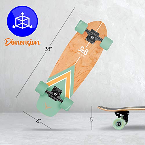 6 Ply Canadian Bamboo Maple Deck Double Kick Skateboard with 5" Aluminum Trucks Z28380