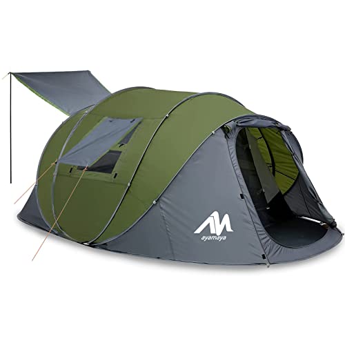 6 Person Double Layer Waterproof Instant Tent with Vestibule & Porch X634
