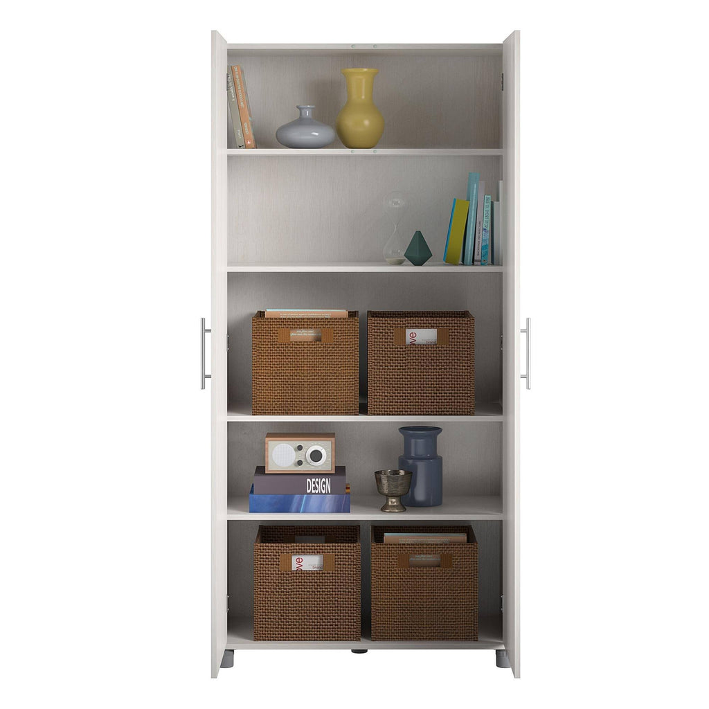 Utility Storage Cabinet Ivory Oak J947304