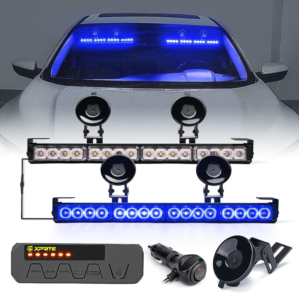 White & Green LED Emergency Light Bar Pack of 2 U4507