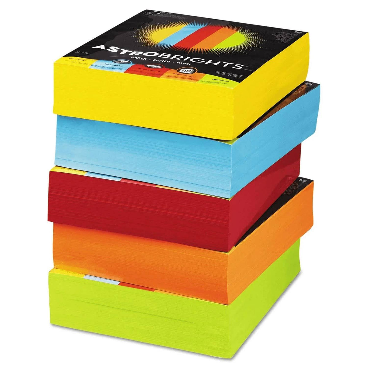 Assorted Colored Paper, 8-1/2 x 11, 2,500 Sheets H93261