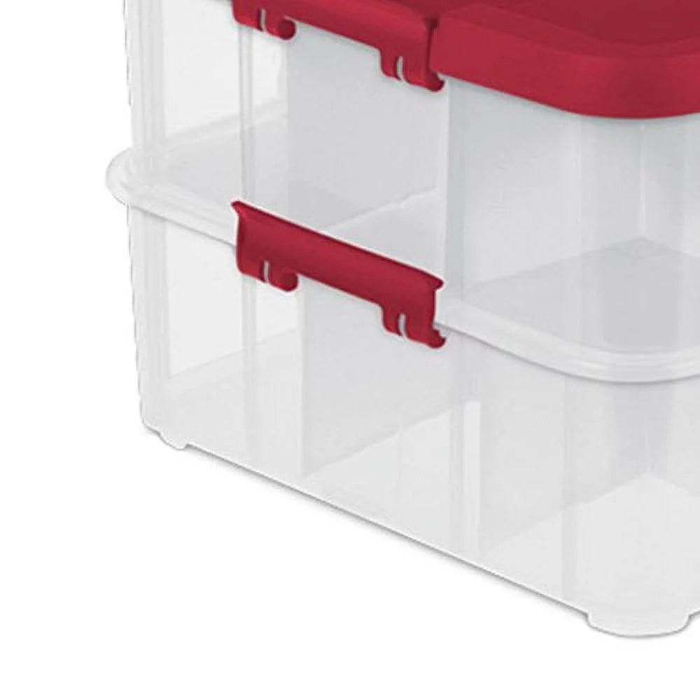 2-Layer Red Ornament Box W526