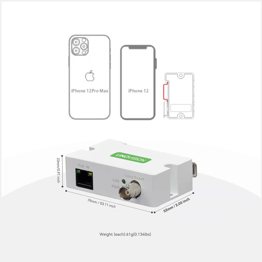 POE Over Coax EOC Converter IP Over Coax Q888