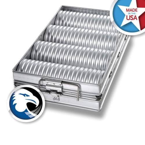 Glazed 4-loaf Crimped Crust Bread Pan D49507
