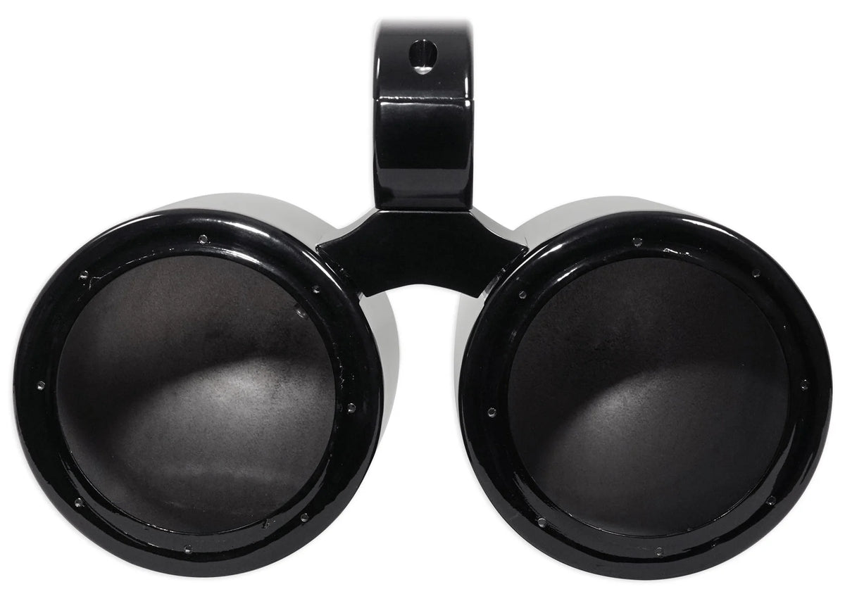 Dual 6.5" Black Aluminum Wakeboard Tower Speaker Pods with Cover L52303