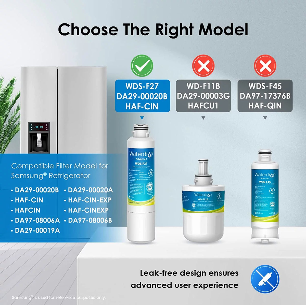 NSF 53&42 Certified Refrigerator Water Filter, 6 Filters T694