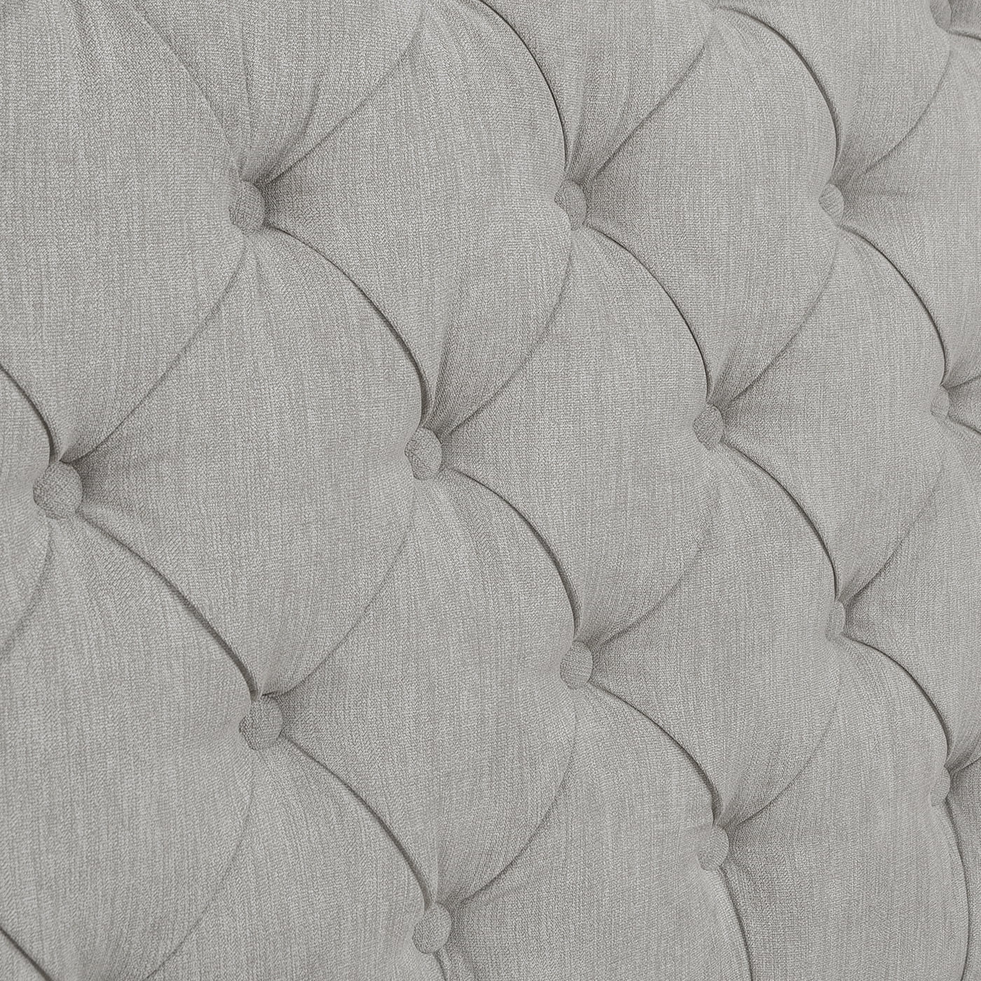 King Silver Grey Polyester Upholstered Platform Bed Frame J241327