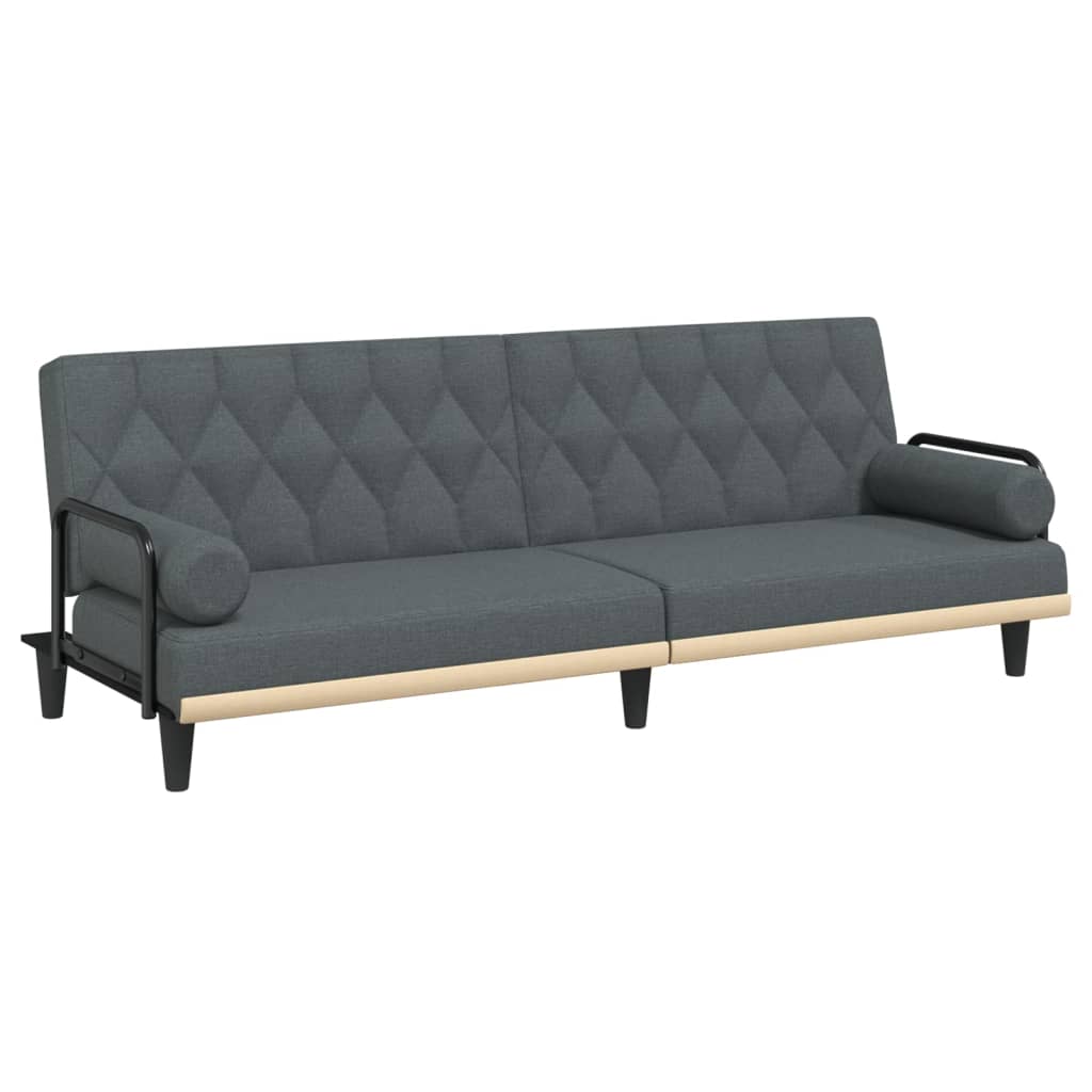 Dark Gray Fabric Sofa Bed with Armrests T941