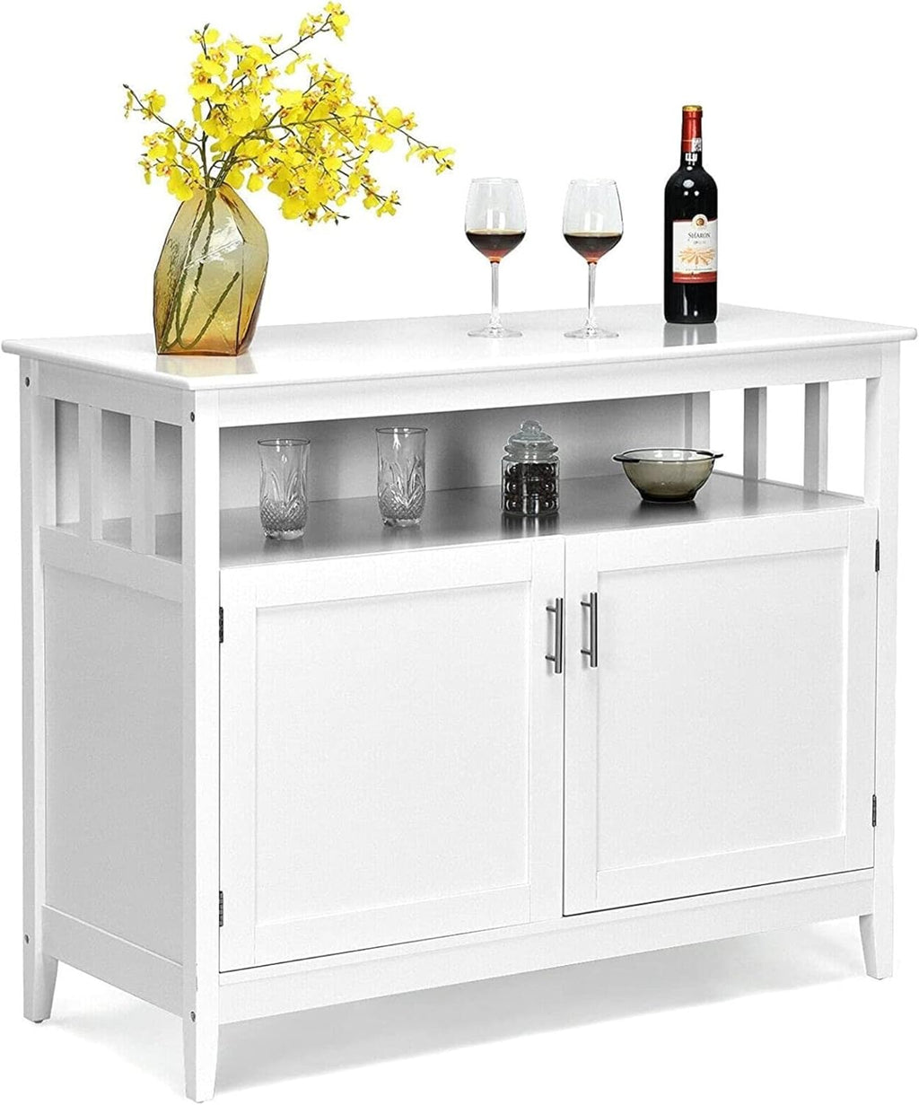 Black Wood Kitchen Storage Cabinet with 2 Doors and Shelf K161