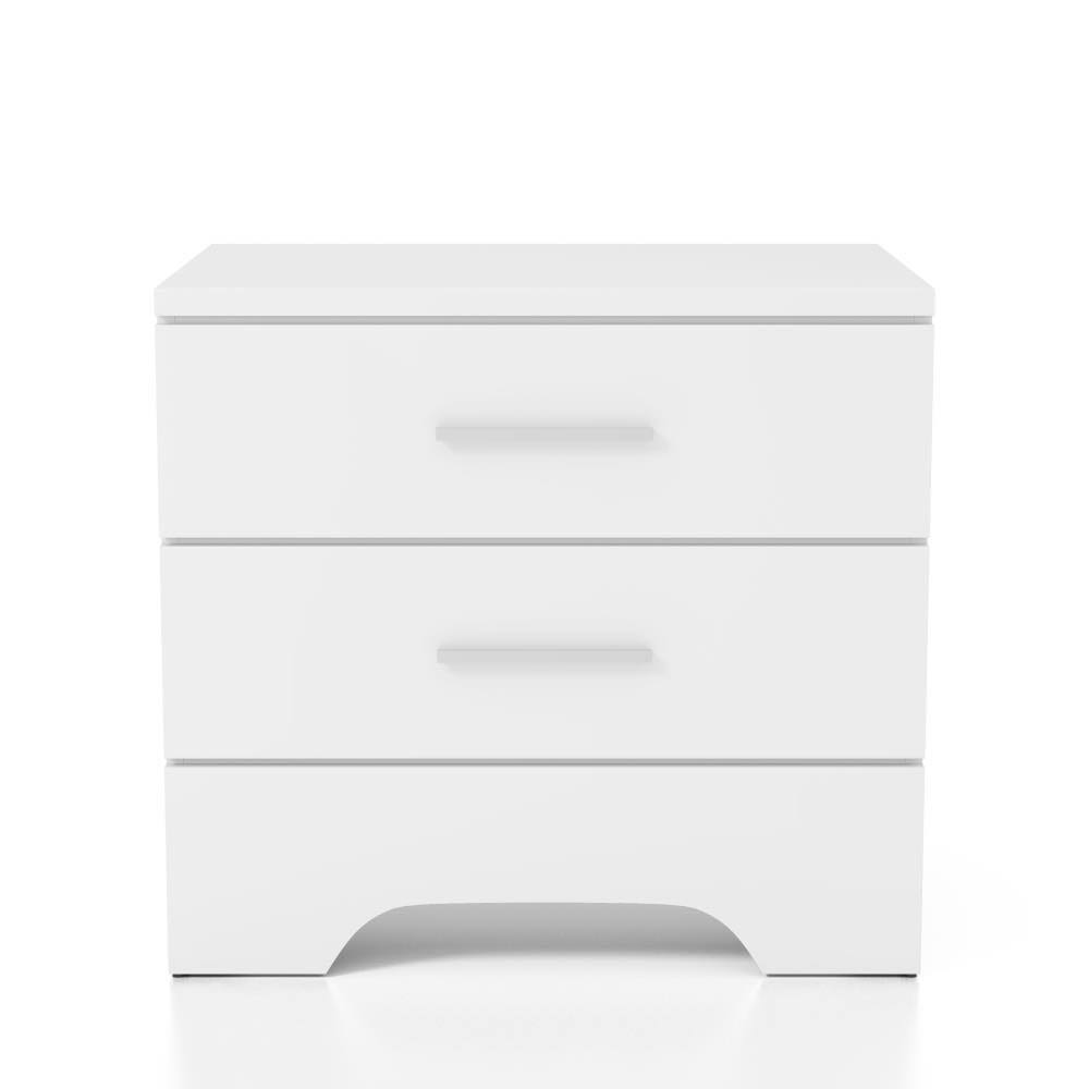 White 2-Drawer Nightstand Y897
