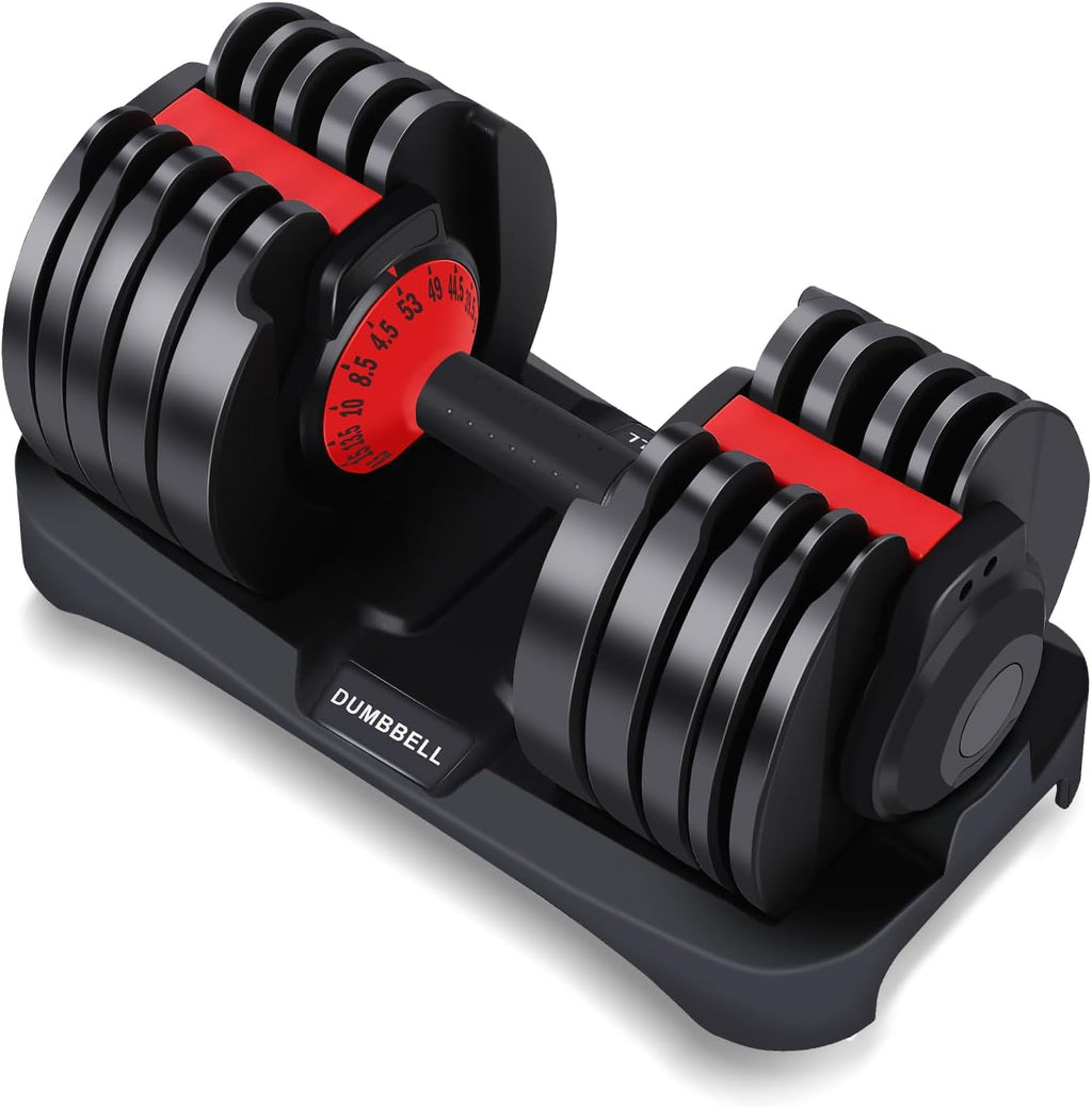 53LB 15 in 1 Adjustable Dumbbell Set with Anti-Slip Handle Y691176