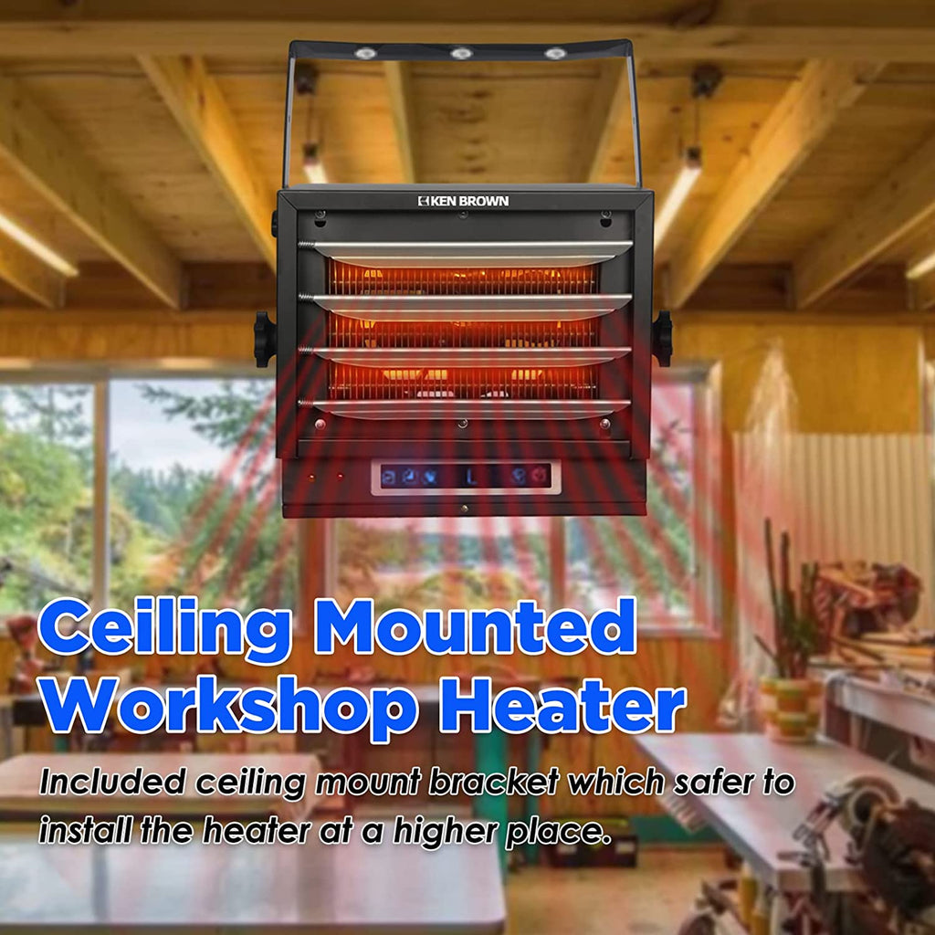 7500W Digital Fan Forced Ceiling Mount Heater with Remote and Digital Thermostat R2683