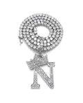 Silver Ice CZ Tennis Chain Necklace W332