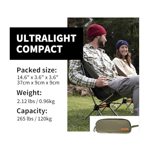 Ultralight Camping Chair with Anti-Sinking Feet R90549