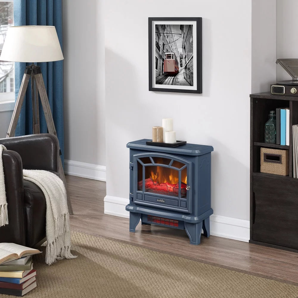 Blue Infrared Quartz Electric Fireplace Stove Heater E66756