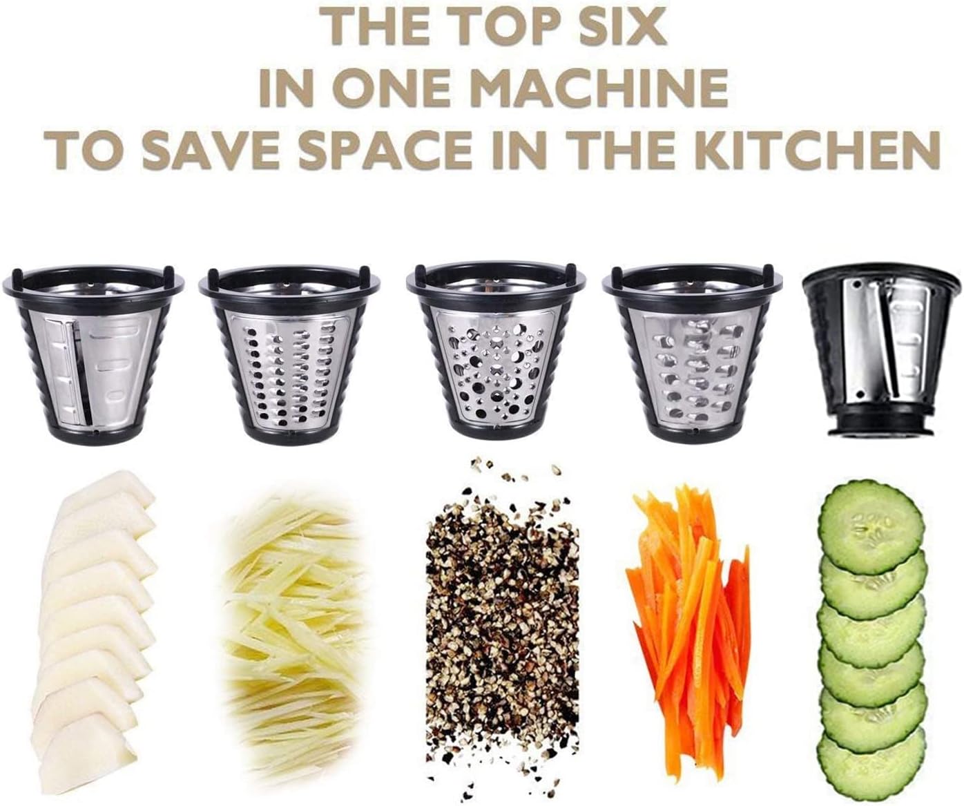 150W Electric Cheese Grater with 5 Attachments C5655