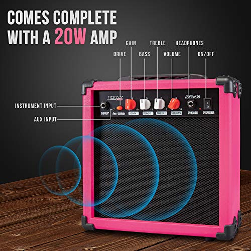 Red 39 inch Electric Guitar Kit Bundle with 20w Amplifier J486362
