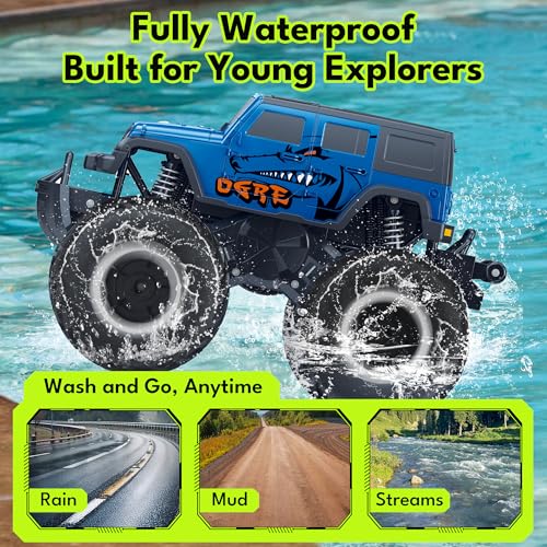 1:16 Waterproof Remote Control Monster Truck Pickup Car 4WD All Terrain Off-Road Toy A6991