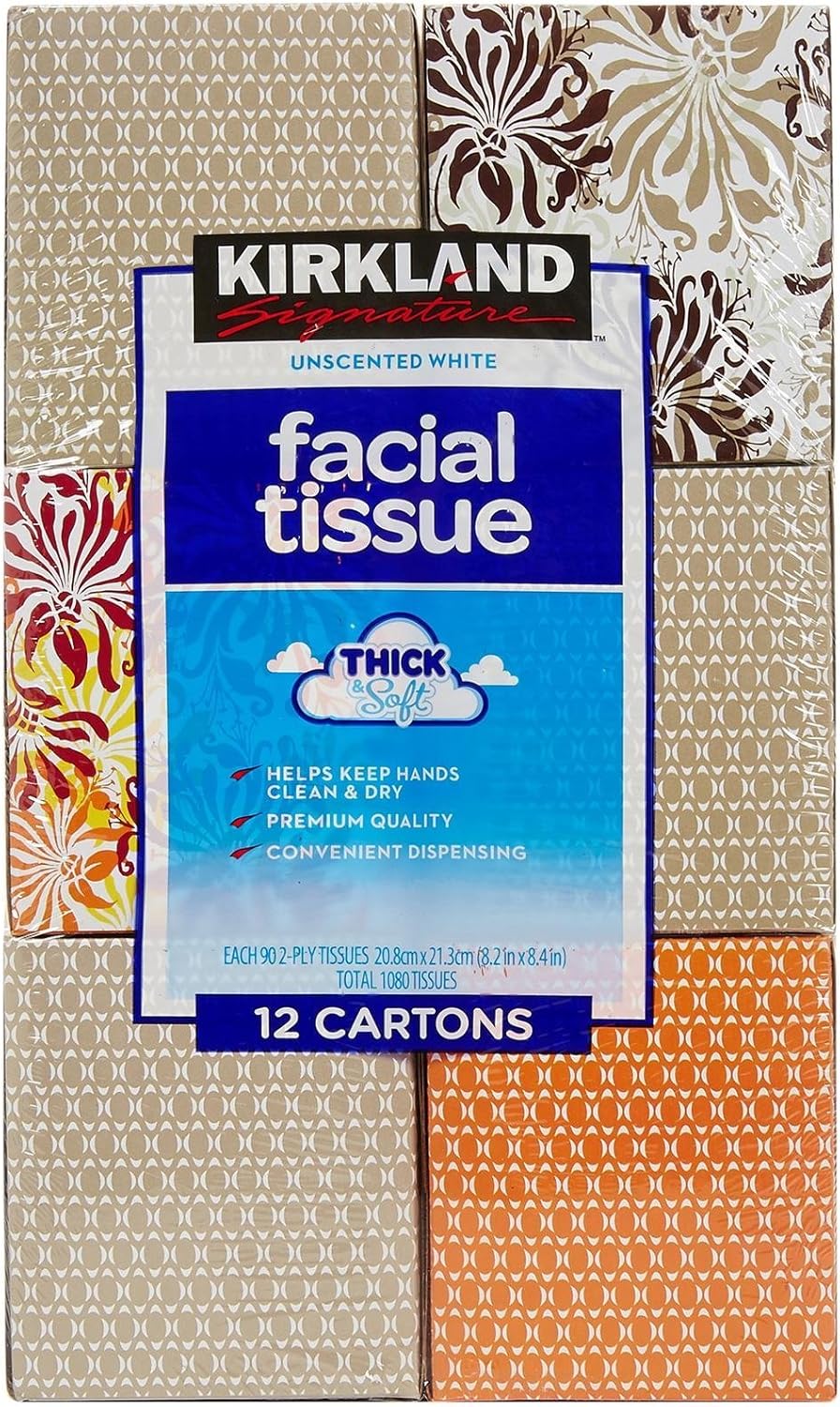 Facial Tissue, 2-Ply, 90 ct, 12 pk I465