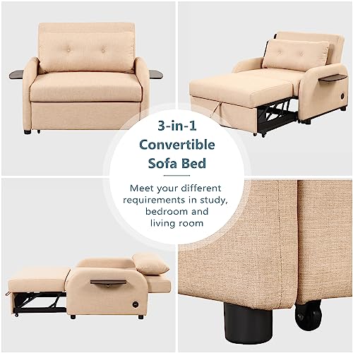 Teal 3-in-1 Single Sofa Bed Sleeper Chair P3513