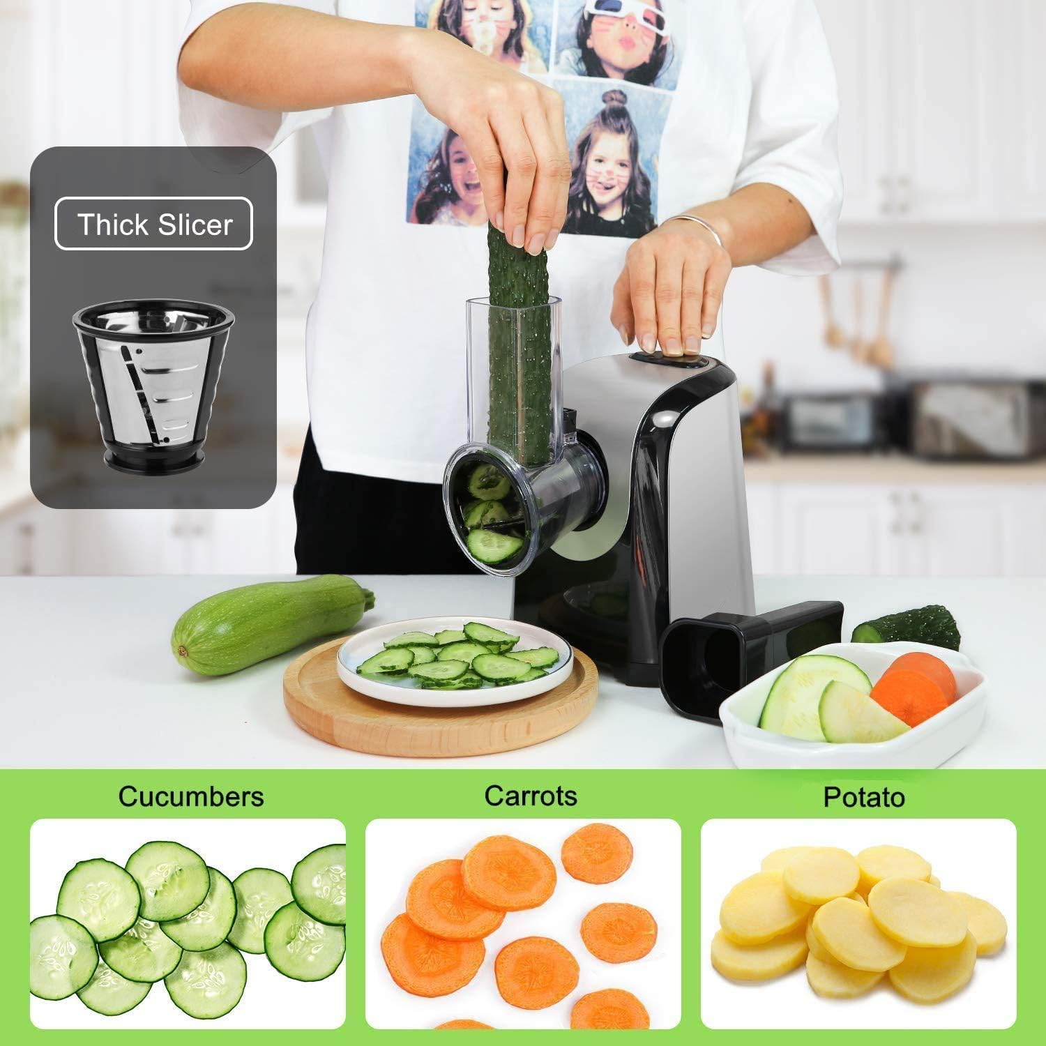 150W Electric Cheese Grater with 5 Attachments C5655