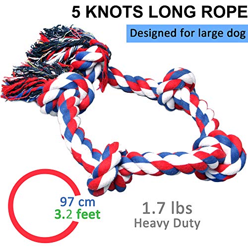 3.5 Feet Dog Rope Toys (4 Knots Double Rope) N892184