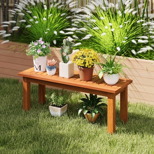 Wooden Plant Stand with Teak Oil Finish X145671