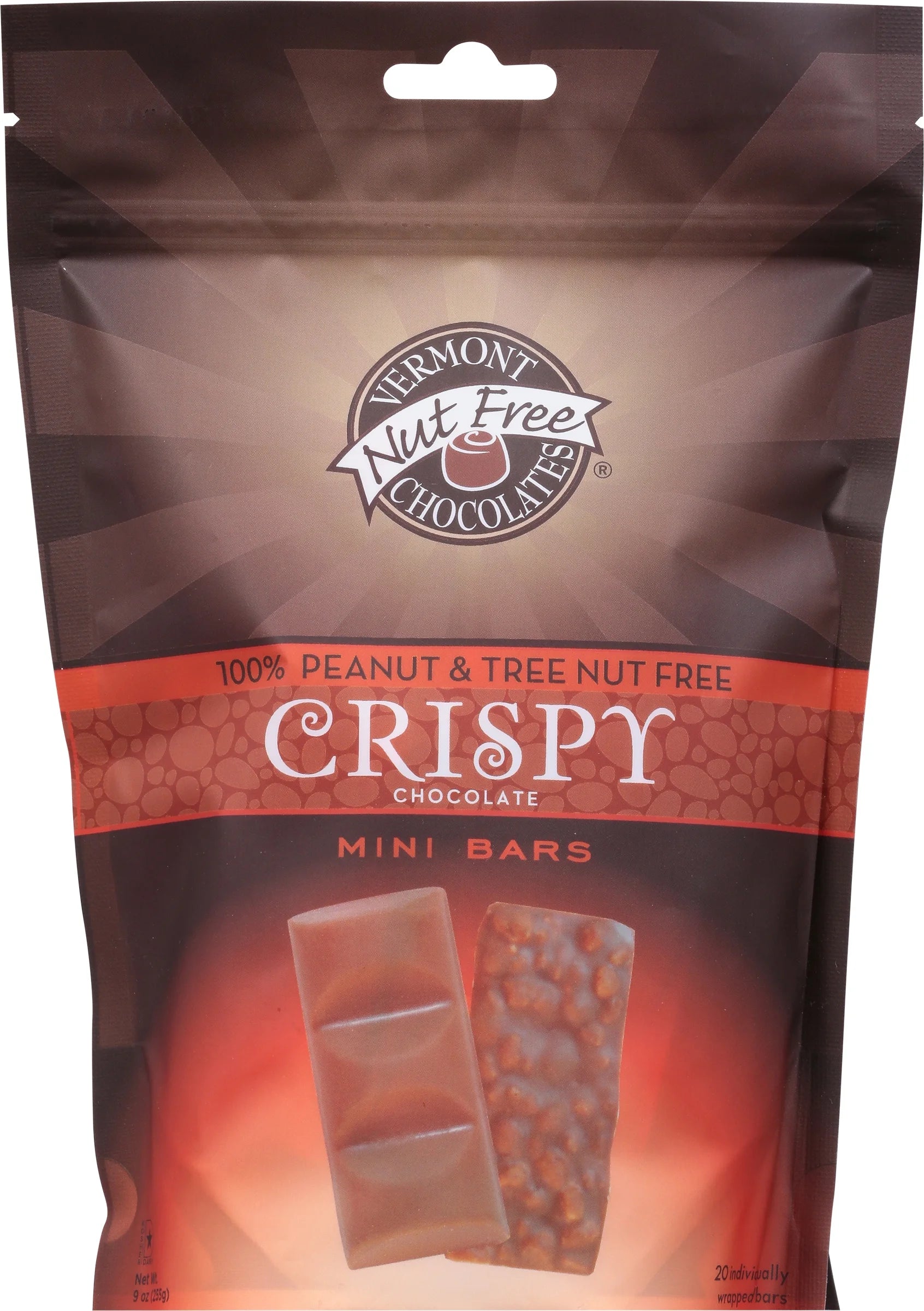 Mini Crispy Chocolate Bars (20 Bars, 9 oz.) V8472