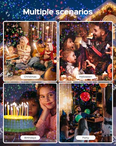 Christmas Projector Lights Outdoor, 3 Color Firefly Laser Lights with Remote Control, 1-Pack V64708