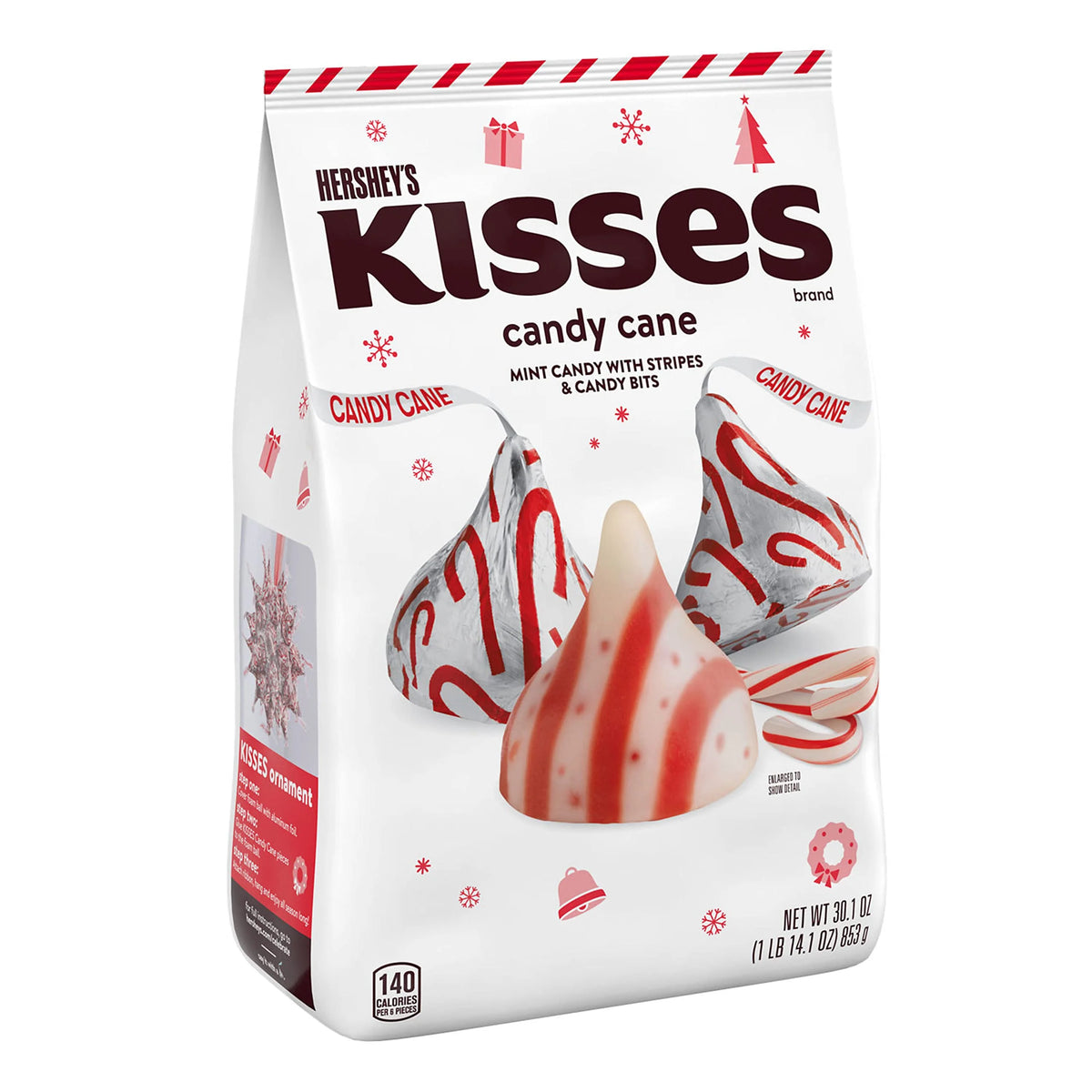 30.1 Oz Candy Cane Flavored Kisses Candy Y761