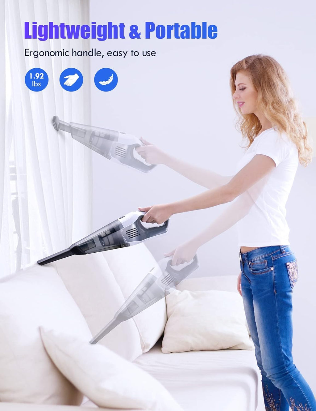 Handheld Cordless Vacuum Cleaner 8000Pa U767