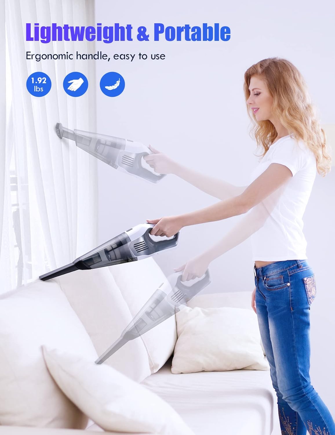 Handheld Cordless Vacuum Cleaner 8000Pa U767
