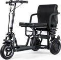 3 Wheel Electric Scooter Lightweight Folding Powered Mobility Scooter with Ergonomic Seat and Removable Battery Black L2251