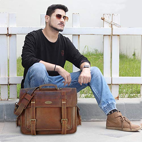 Full Grain Leather Messenger Bag O9579